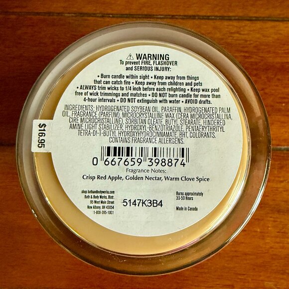 NEW LEAVES Single Wick Candle 8oz Bath & Body Works - Picture 3 of 3